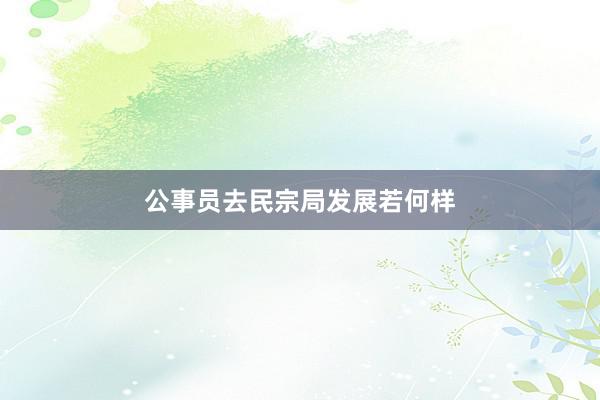 公事员去民宗局发展若何样
